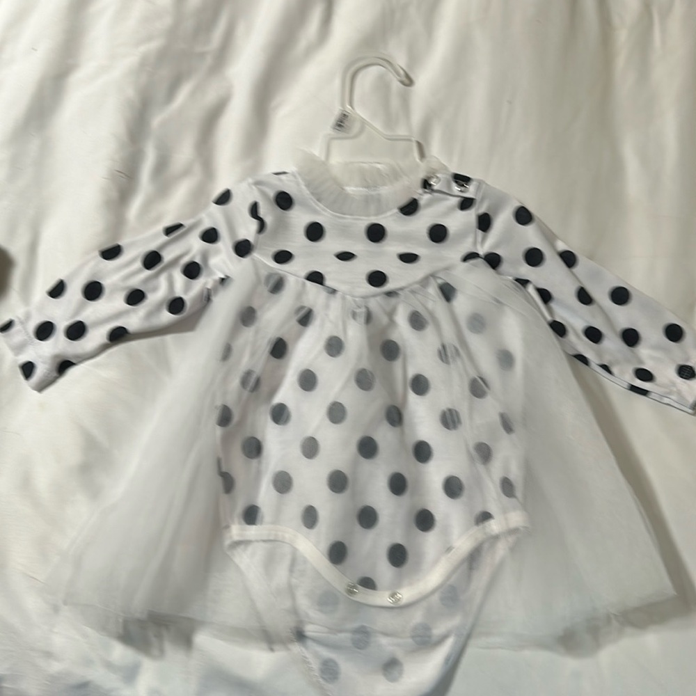 Baby black and white tutu onesie